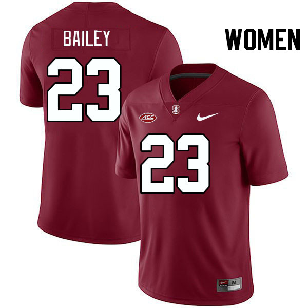 Women #23 David Bailey Stanford Cardinal 2024 ACC Conference College Football Jerseys Stitched-Cardi